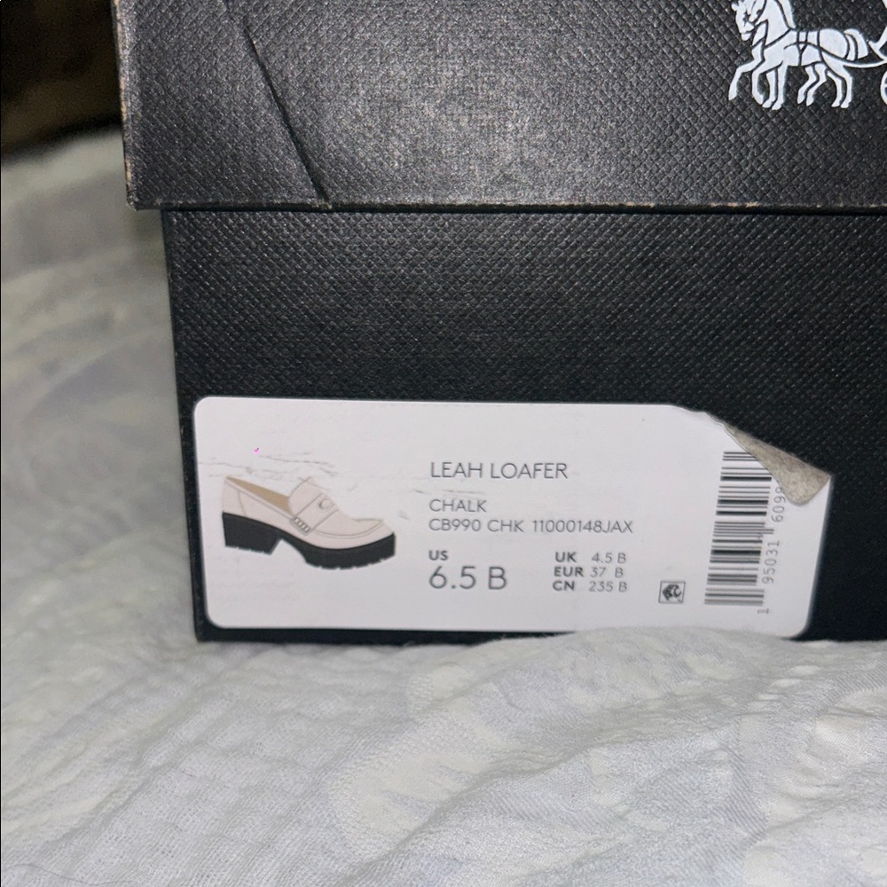 Coach Ivory and Black Platform Loafers - Picture 3 of 7